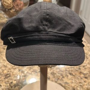 Classic Ladies Retro Black Visor Newsboy Cabbie Cap Beret Hat